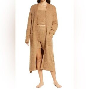 Skims Cozy Knit Robe in Camel